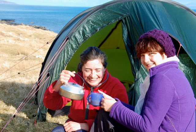 Camping out in nature...